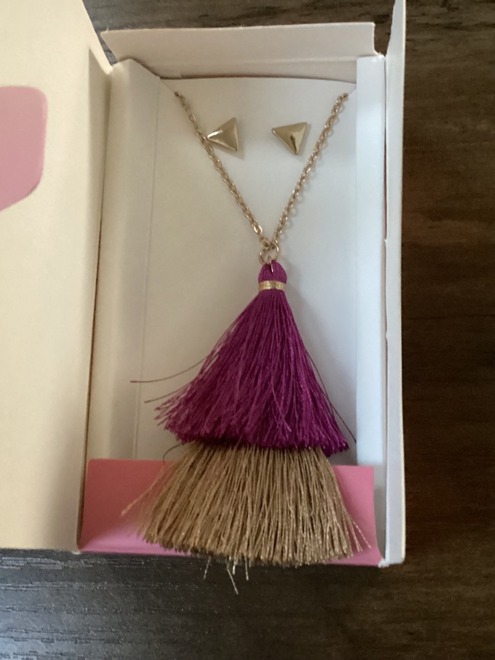 Lily Sky Tassel Necklace and Earrings Set New without tag